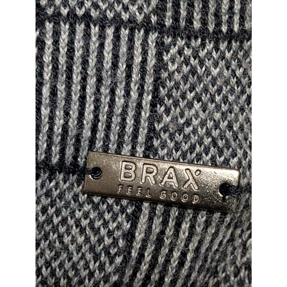 Brax Feel Good Steffen Quarter Zip Pullover Sweater Wool Blend Gray Long-Sleeve - Picture 6 of 7